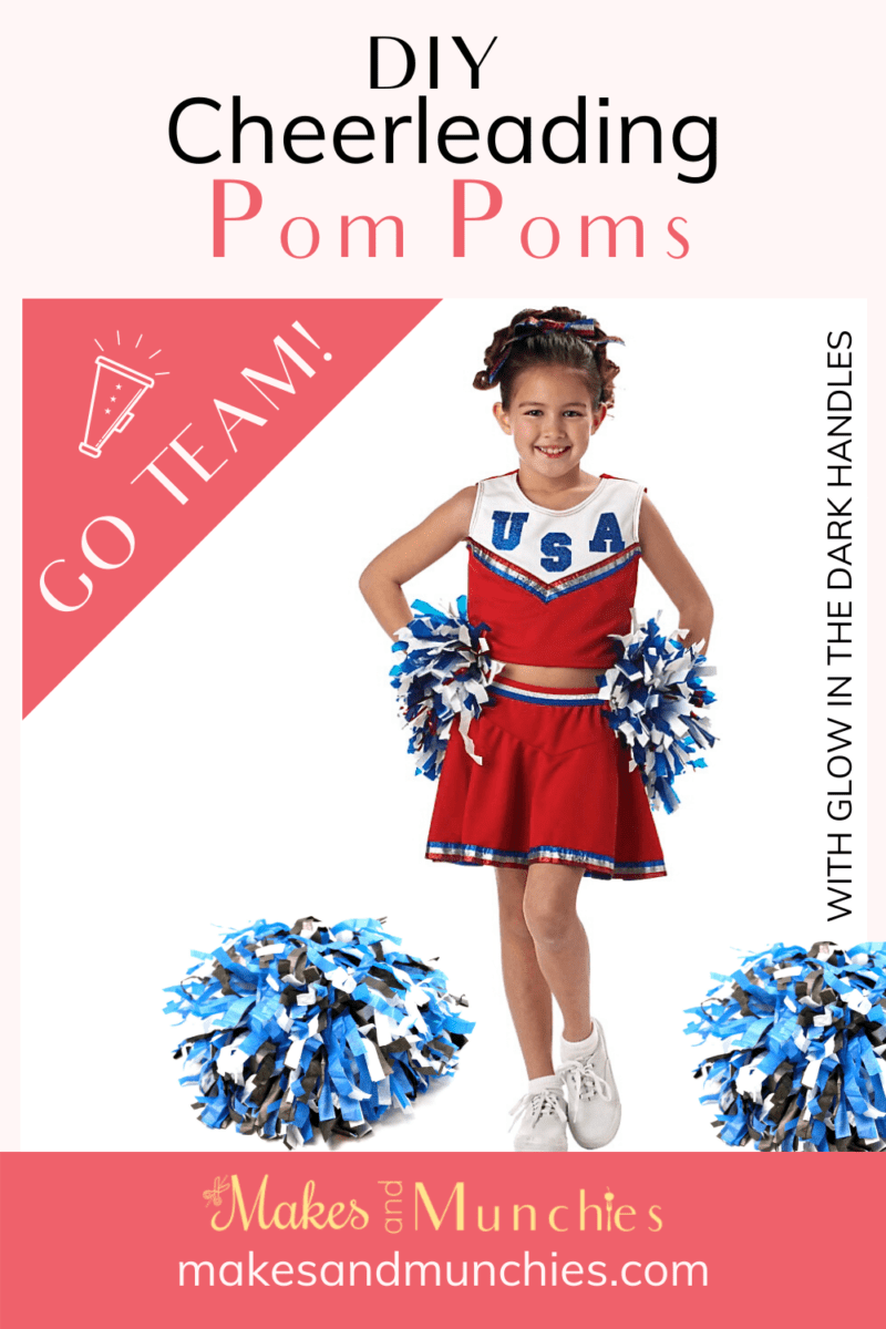 DIY Cheerleading Pom Poms - Makes and Munchies