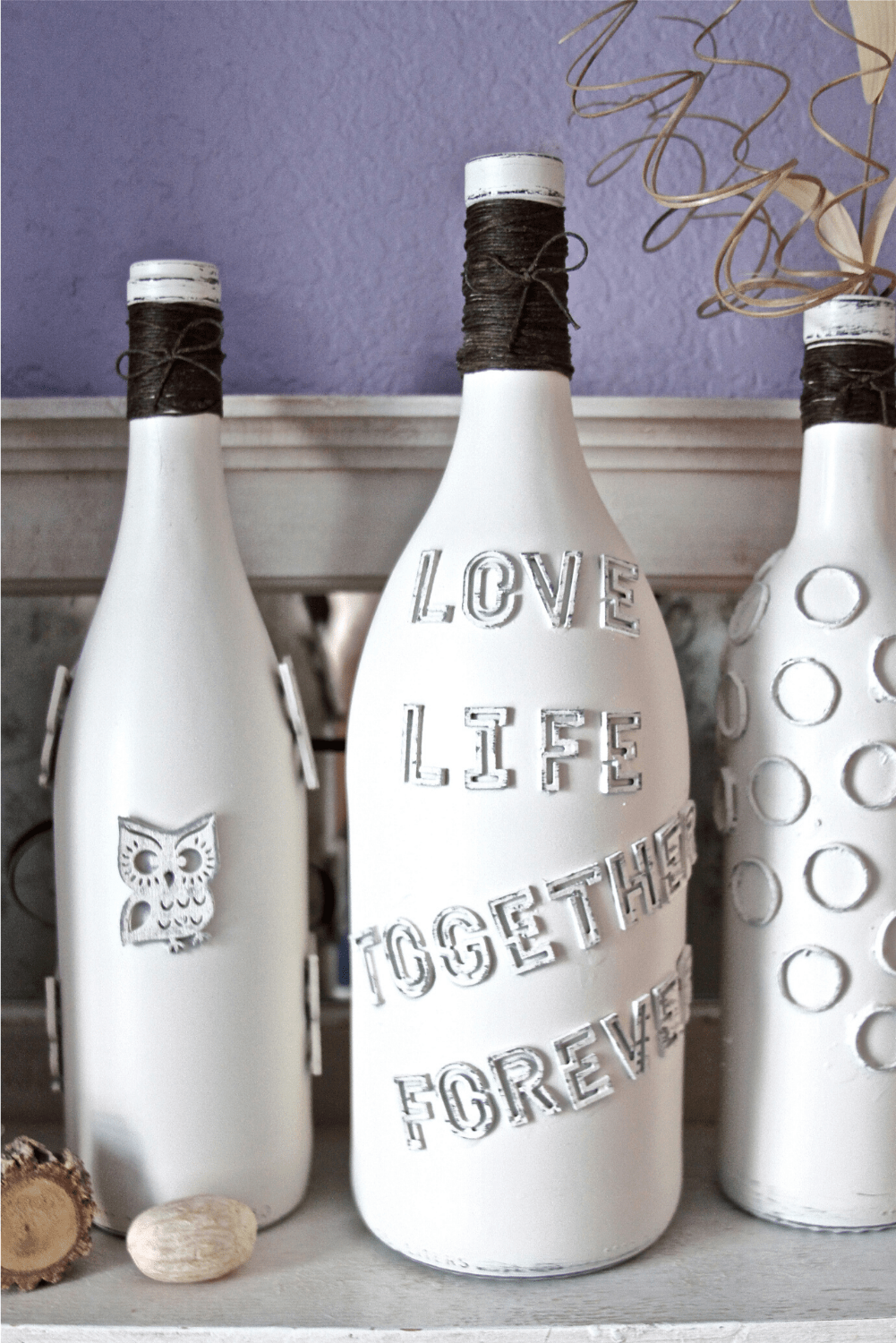 DIY Decorated Wine Bottle Idea