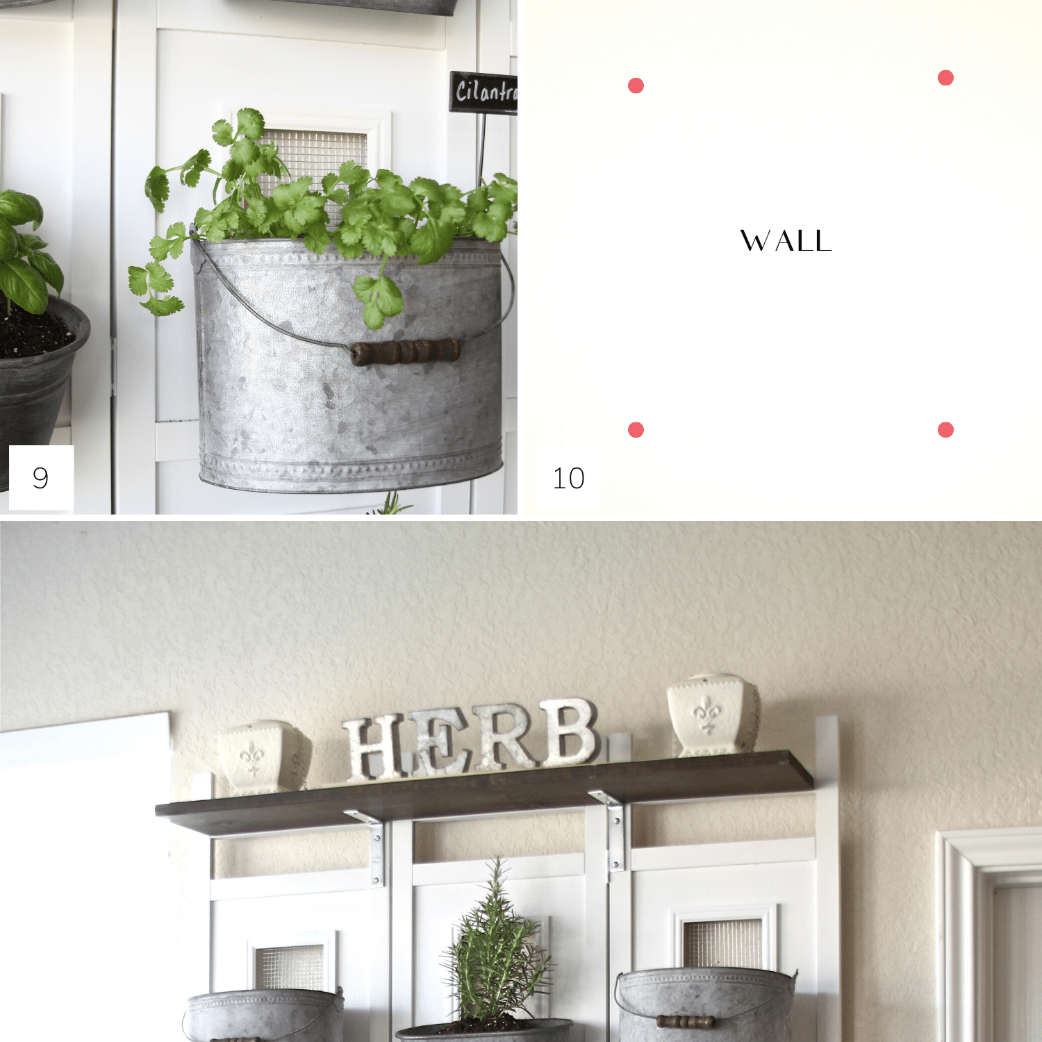 Room Separator Repurposed into an Indoor Herb Garden Step 9-1o