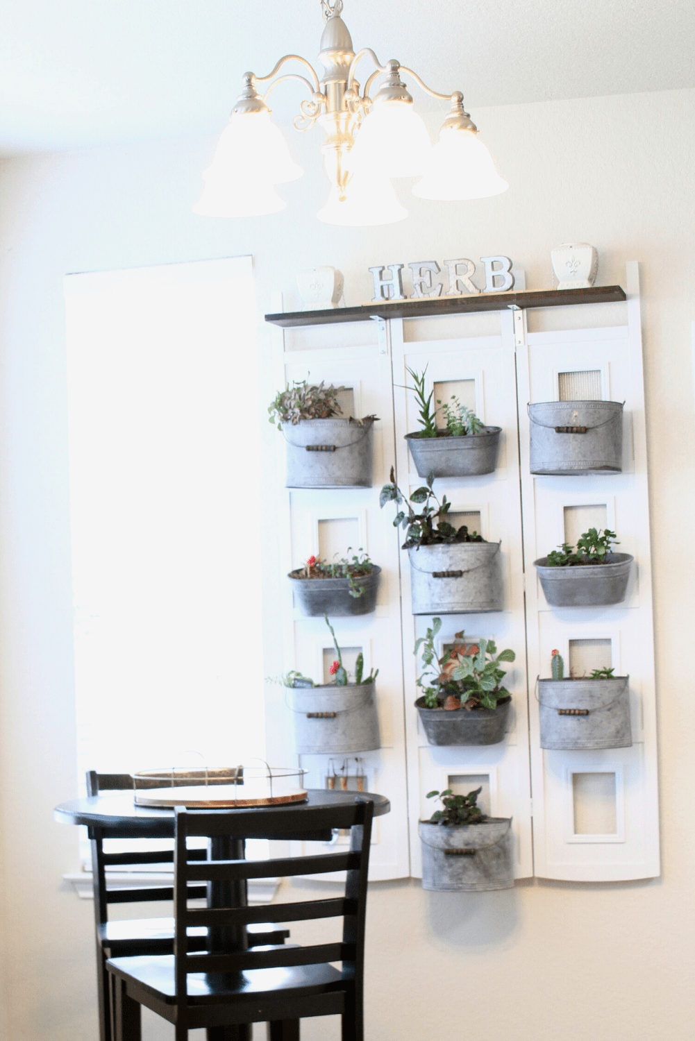 Room Separator Repurposed into an Indoor Herb Garden