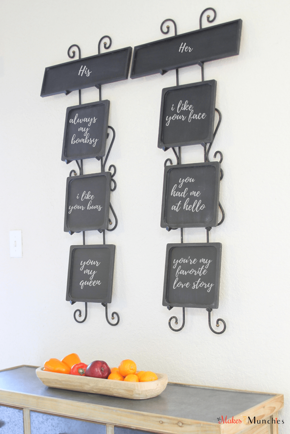 His & Her Chalkboard Love Notes