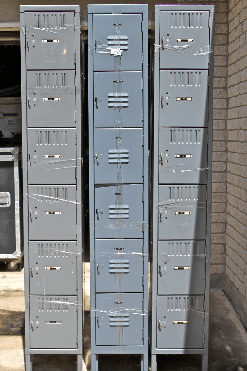 Metal Locker Makeover Step: BEFORE