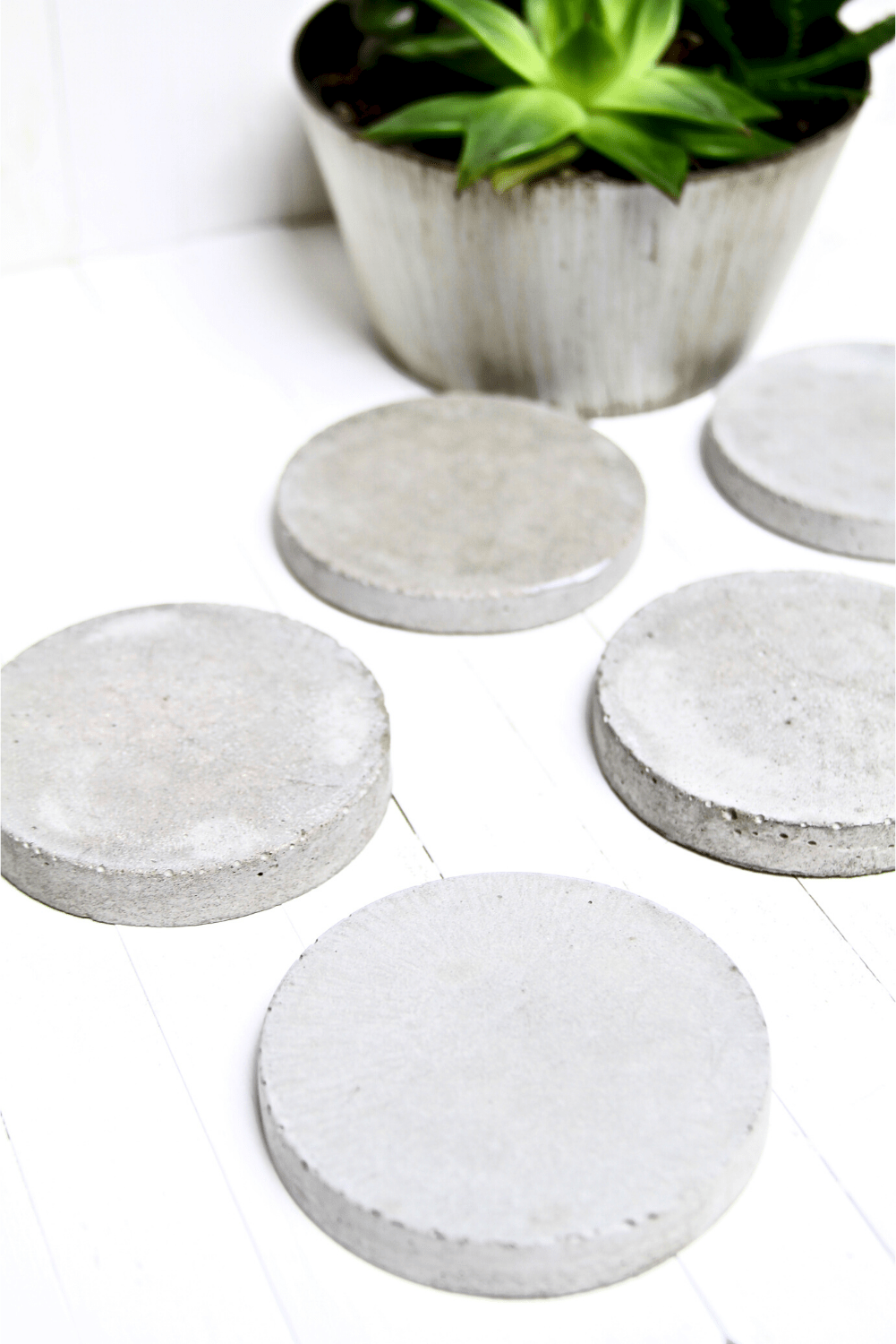 How to make simple concrete coasters-backside