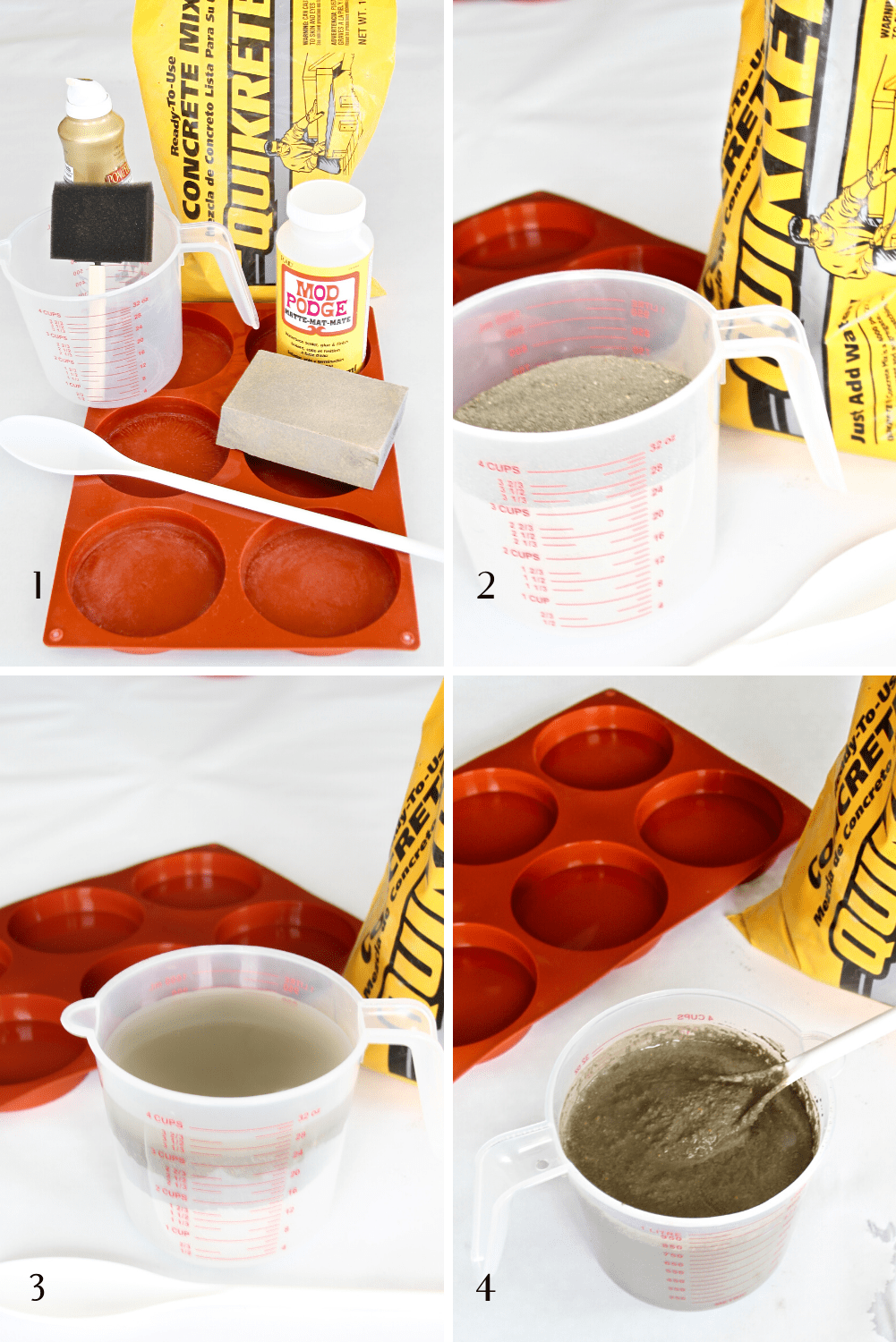 How to Make Simple Concrete Coasters - Makes and Munchies