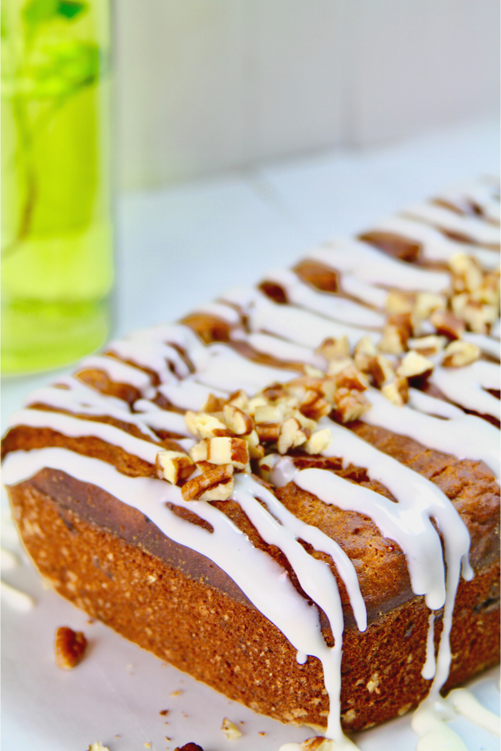 Spicy Banana Bread with cream Cheese Drizzle