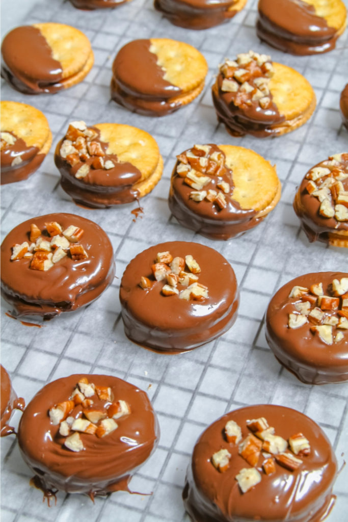 Chocolate Peanut Butter Ritz Cookies