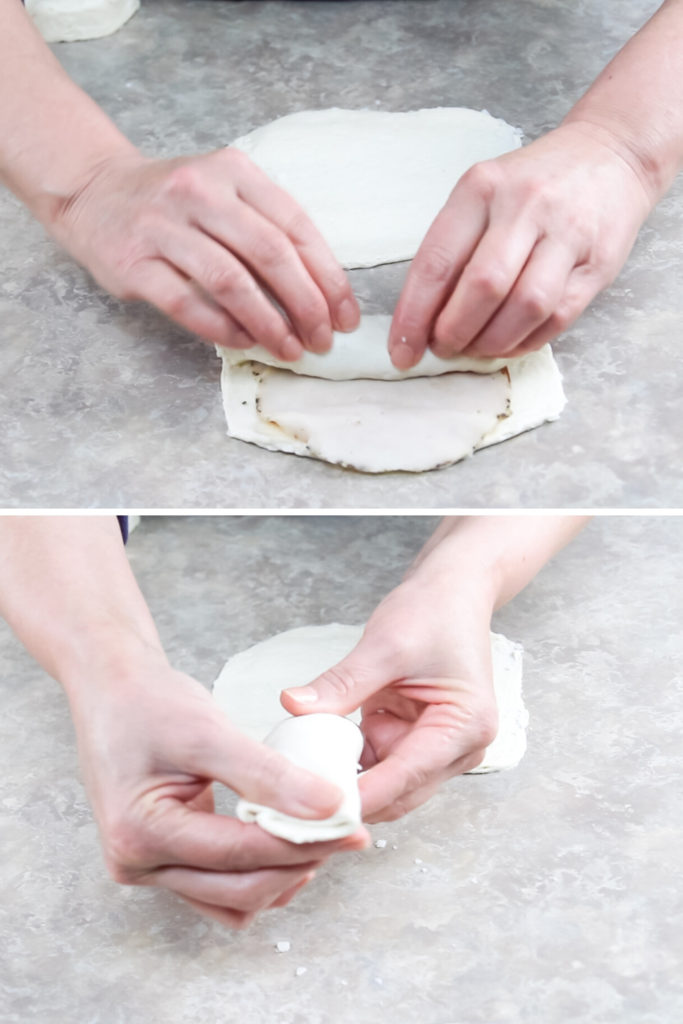 Turkey Ham Jalapeno Cheese Pocket Step 5-6