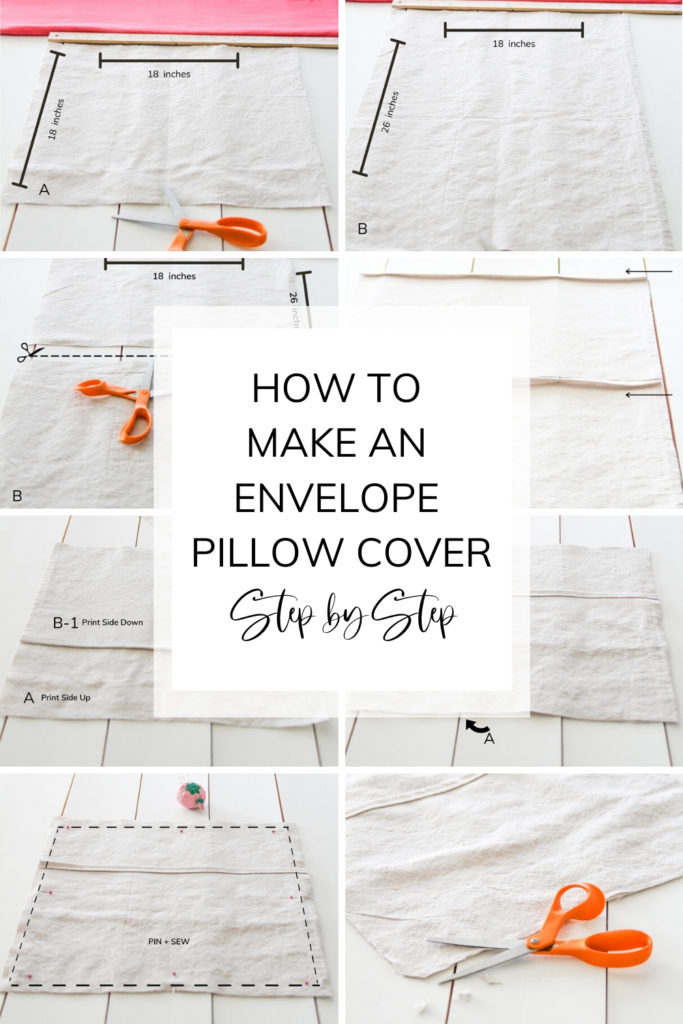 How to make an envelope pillow cover step by step